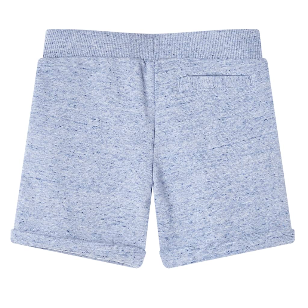 Short pour enfant taille 92 avec lacets bleu chiné - bleu, 128 (7-8 ans) - number 2.