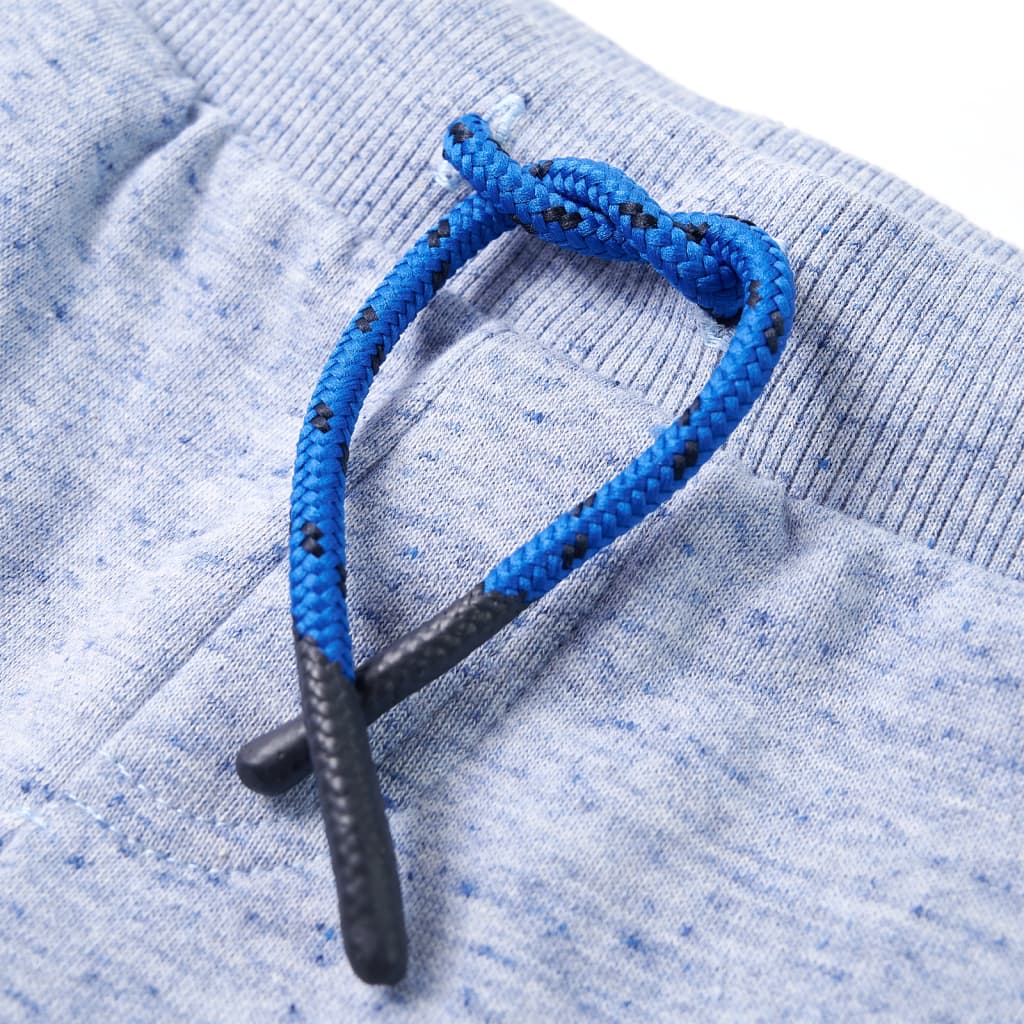 Short pour enfant taille 92 avec lacets bleu chiné - bleu, 128 (7-8 ans) - number 4.