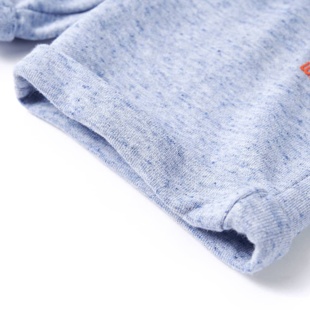 Short pour enfant taille 92 avec lacets bleu chiné - bleu, 128 (7-8 ans) - number 6.