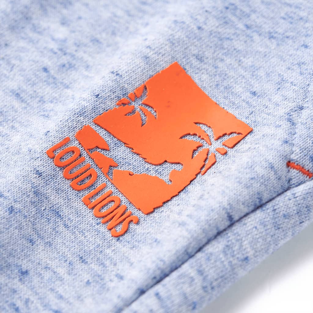 Short pour enfant taille 92 avec lacets bleu chiné - bleu, 128 (7-8 ans) - number 5.