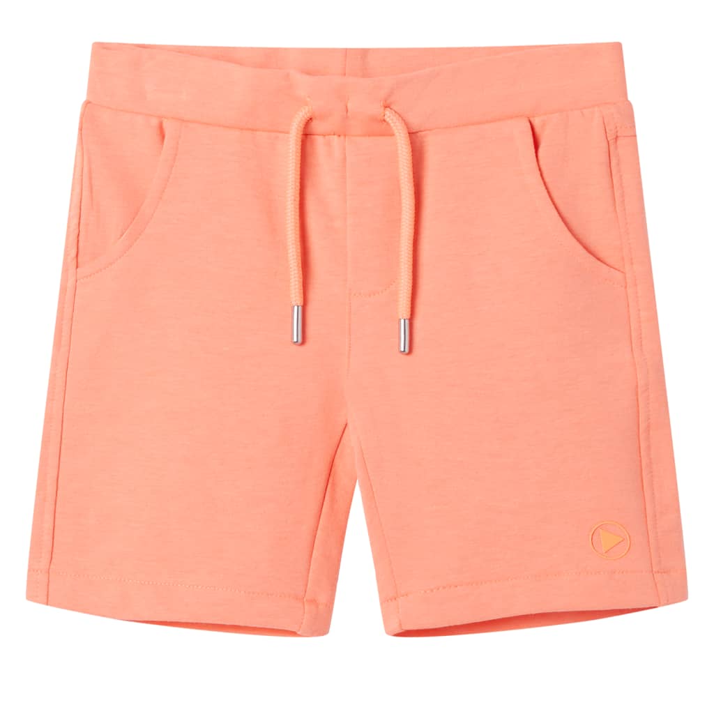 Short pour enfant taille 92 avec lacets orange fluo - 92 (1 5-2 ans) - number 1.
