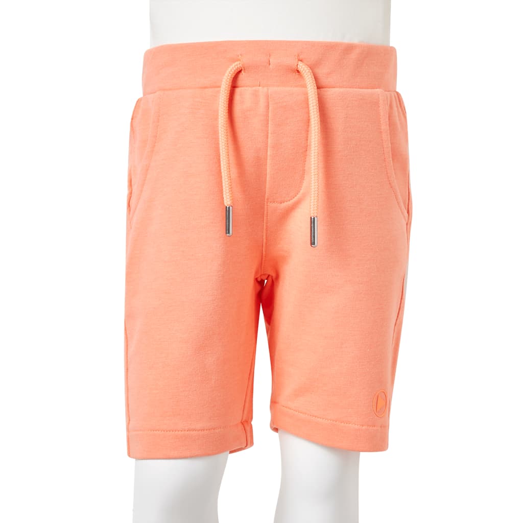 Short pour enfant taille 92 avec lacets orange fluo - 92 (1 5-2 ans) - number 8.
