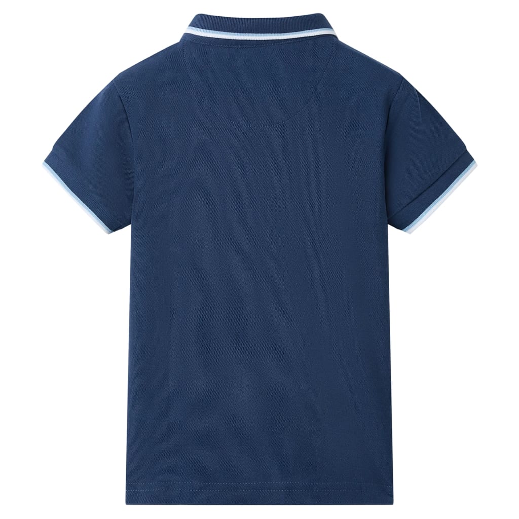 Polo pour enfant taille 92 bleu foncé - 92 (1 5-2 ans) - number 2.