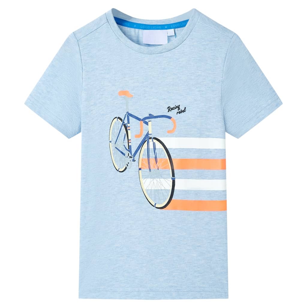 T-shirt pour enfant taille 92 bleu chiné - 92 (1 5-2 ans) - number 1.