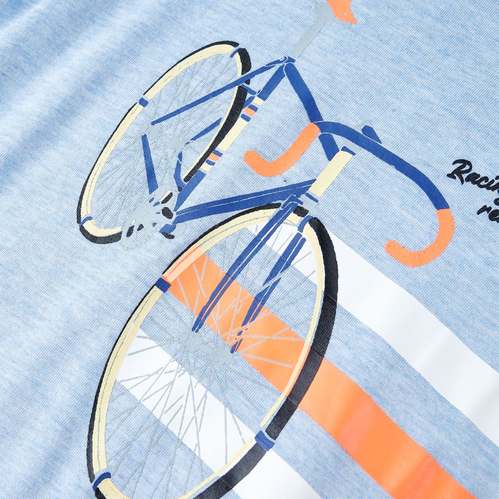 T-shirt pour enfant taille 92 bleu chiné - 92 (1 5-2 ans) - number 4.