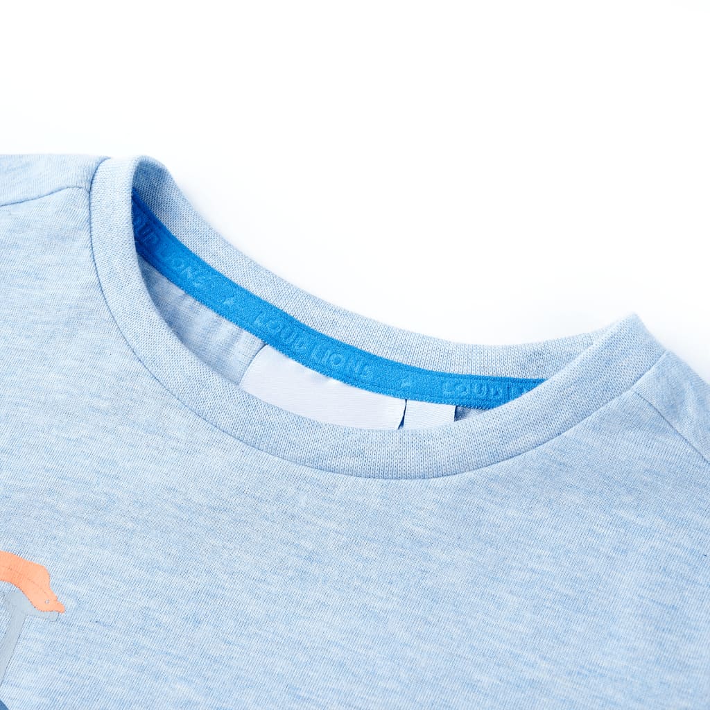 T-shirt pour enfant taille 92 bleu chiné - 92 (1 5-2 ans) - number 3.
