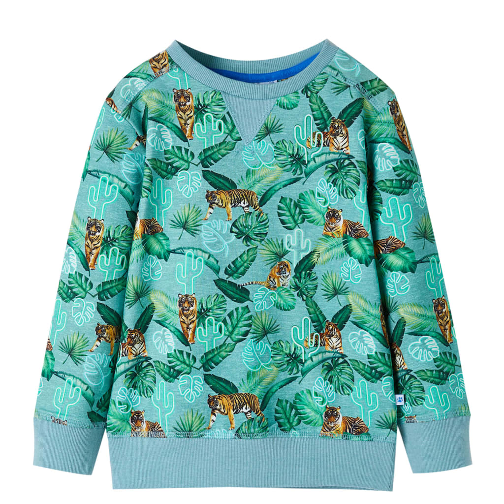 Sweat-shirt pour les enfants taille 128 repas vert clair - 128 (7-8 ans) - number 1.