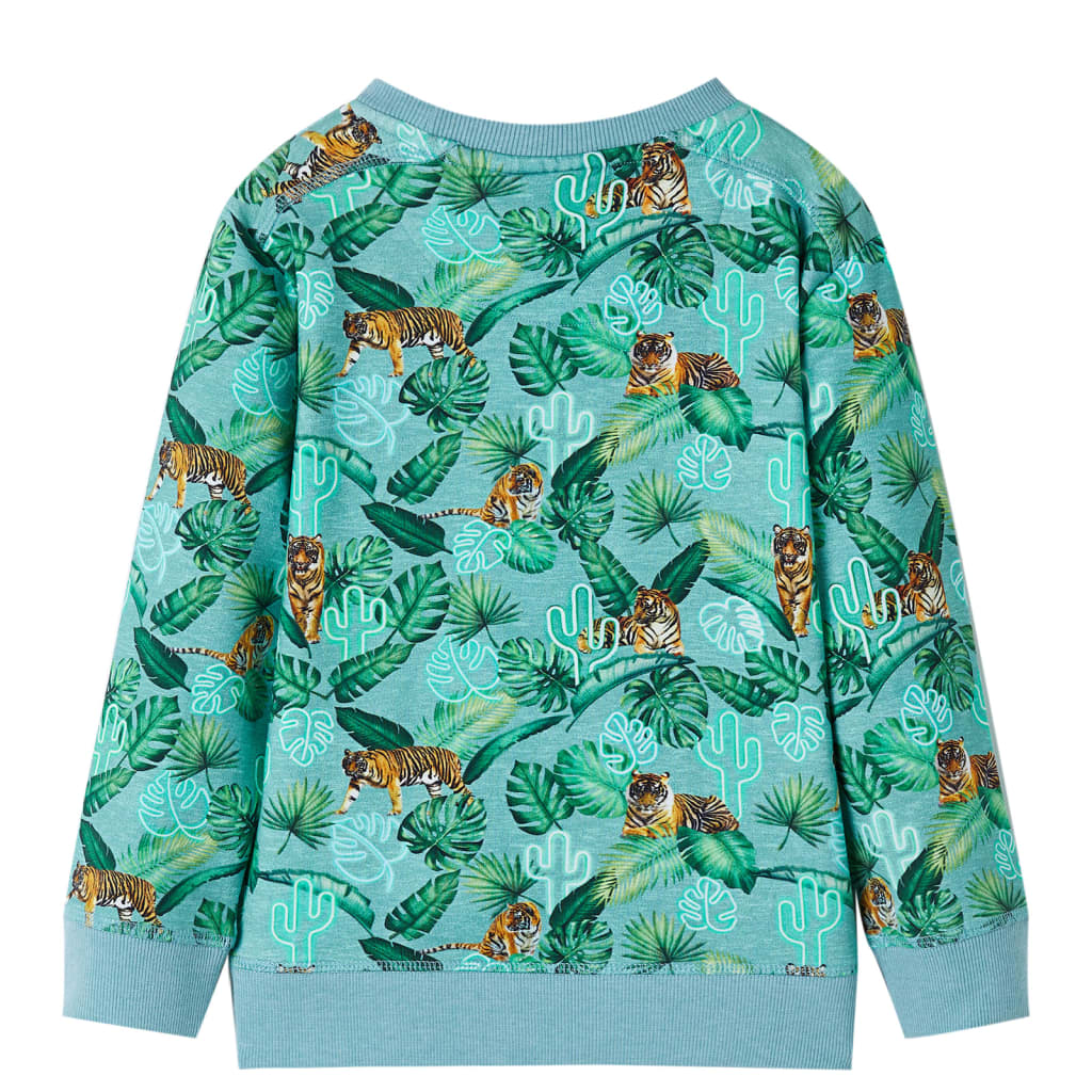 Sweat-shirt pour les enfants taille 128 repas vert clair - 128 (7-8 ans) - number 2.