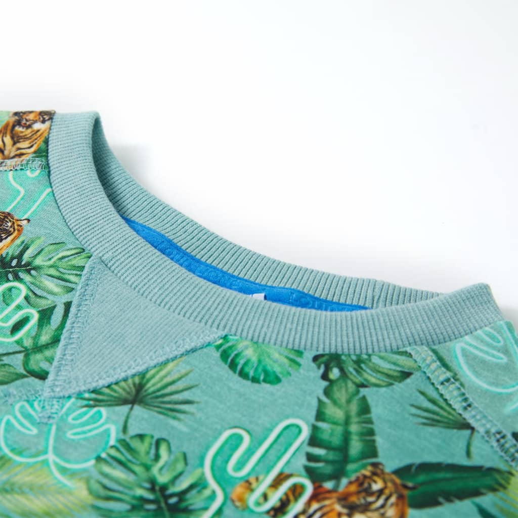 Sweat-shirt pour les enfants taille 128 repas vert clair - 128 (7-8 ans) - number 3.