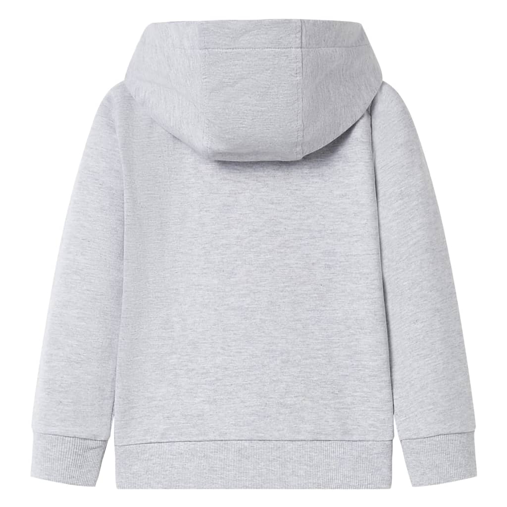 Sweat à capuche pour enfant taille 92 avec zip - gris, 92 (1 5-2 ans) - number 2.