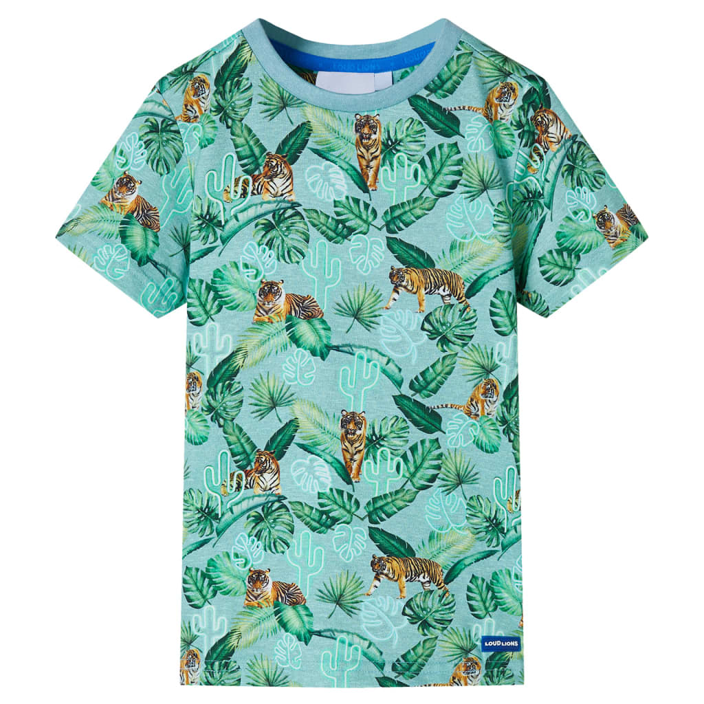 T-shirt pour enfant taille 92 vert clair chiné - 92 (1 5-2 ans) - number 1.