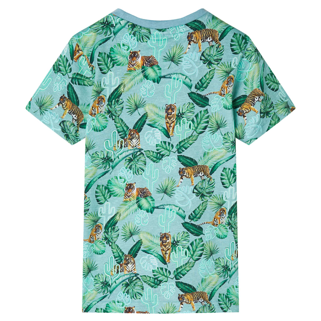 T-shirt pour enfant taille 92 vert clair chiné - 92 (1 5-2 ans) - number 2.