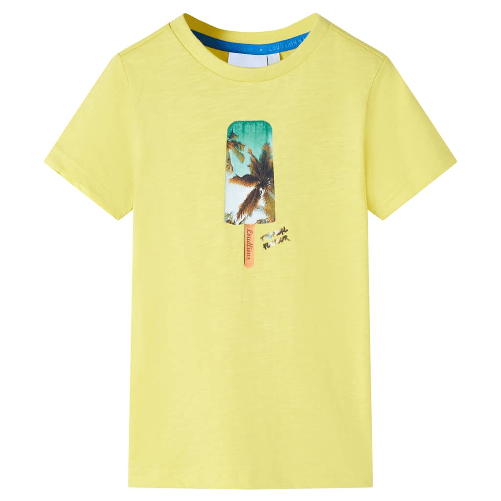 T-shirt pour enfant taille 92 - jaune, 128 (7-8 ans) - number 1.