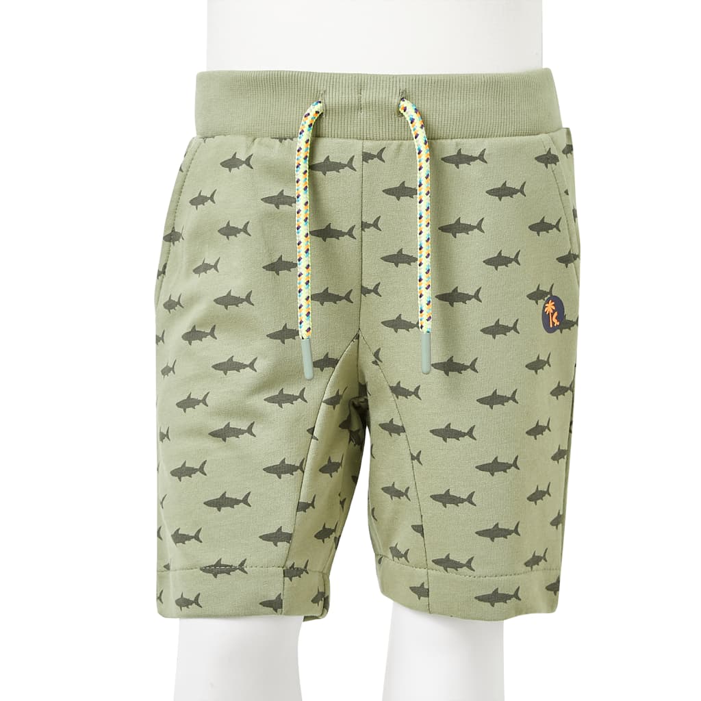 Short pour enfant taille 92 avec lacets kaki clair - kaki, 92 (1 5-2 ans) - number 8.