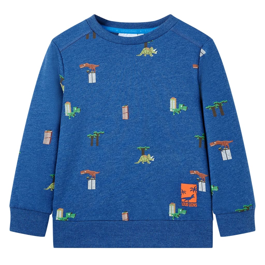 Sweat-shirt pour enfant taille 92 bleu foncé chiné - 92 (1 5-2 ans) - number 1.
