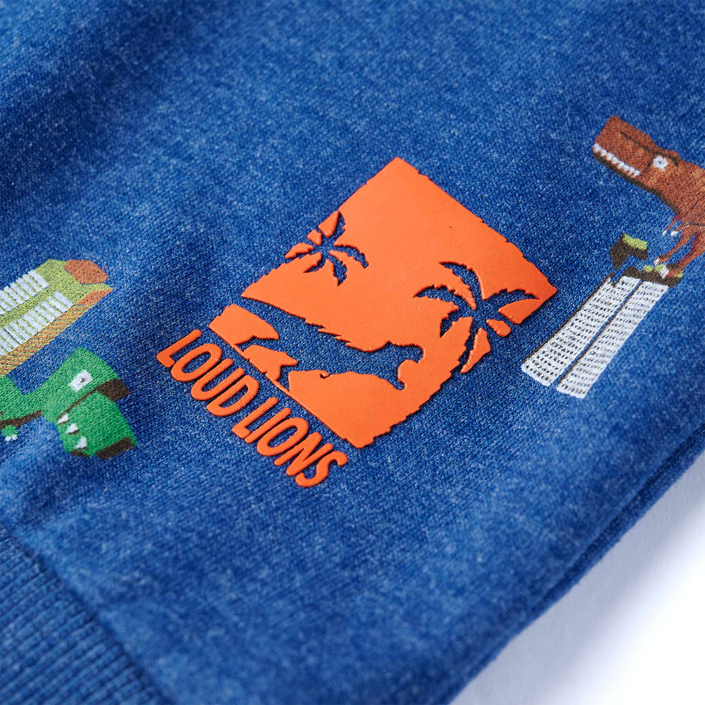 Sweat-shirt pour enfant taille 92 bleu foncé chiné - 92 (1 5-2 ans) - number 4.