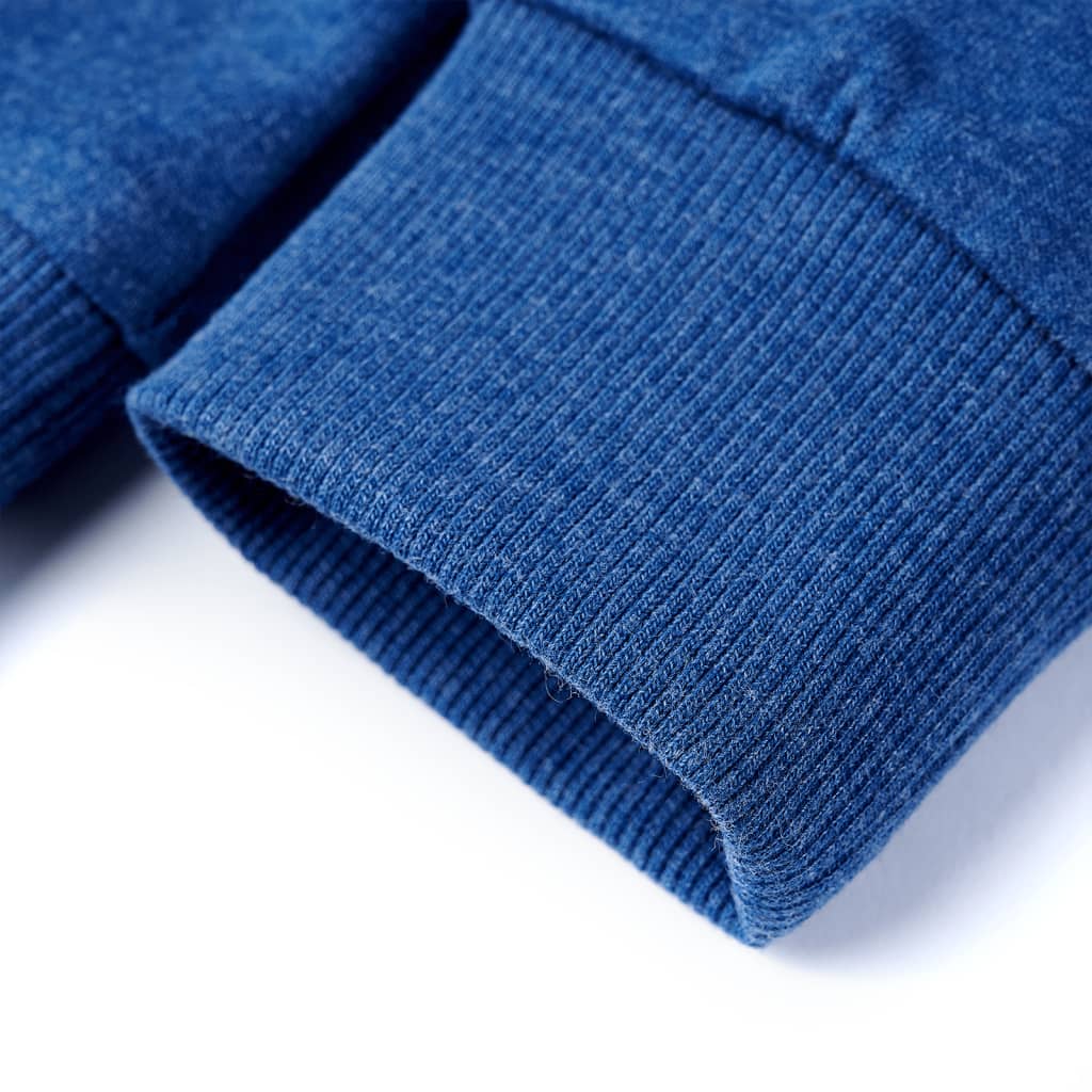 Sweat-shirt pour enfant taille 92 bleu foncé chiné - 92 (1 5-2 ans) - number 5.