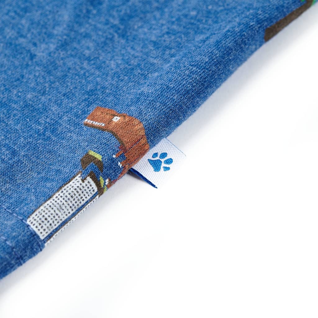 T-shirt pour enfant taille 92 bleu foncé chiné - bleu foncé, 92 (1 5-2 ans) - number 5.