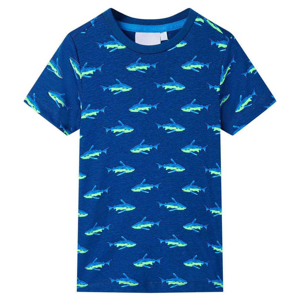 T-shirt pour enfant taille 92 bleu foncé - bleu, 116 (5-6 ans) - number 1.