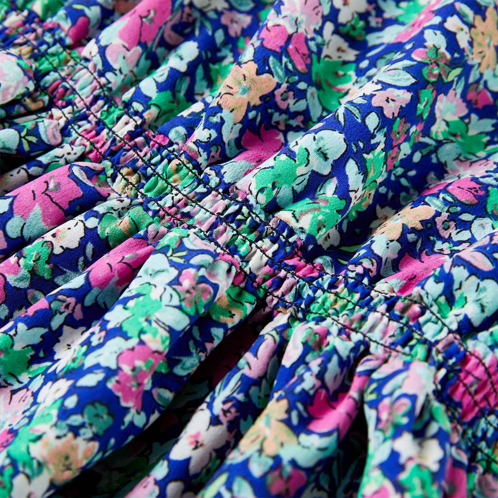 Robe pour enfant taille 92 manches volantées bleu cobalt - 92 (1 5-2 ans) - number 5.