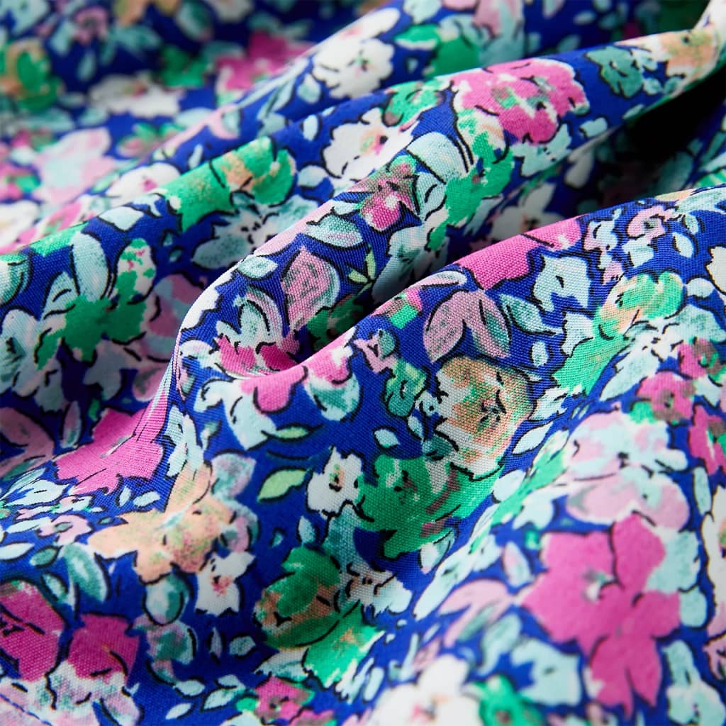 Robe pour enfant taille 92 manches volantées bleu cobalt - 92 (1 5-2 ans) - number 7.