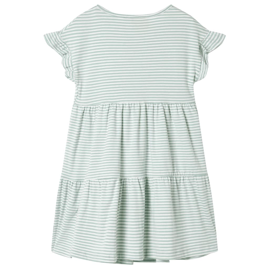 Robe pour enfant taille 92 avec manches à volants vert menthe - 92 (1 5-2 ans) - number 2.