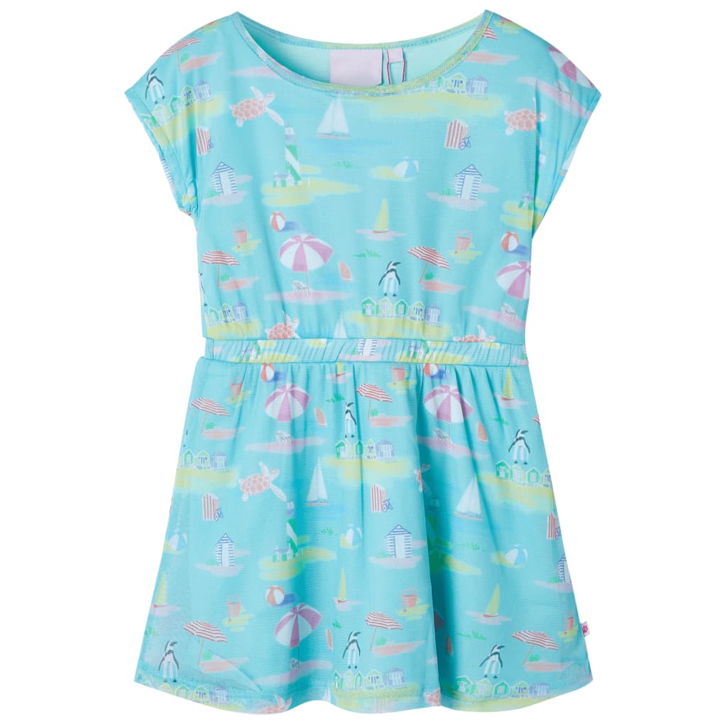 Robe pour enfant taille 92 bleu aigue-marine - 92 (1 5-2 ans) - number 1.