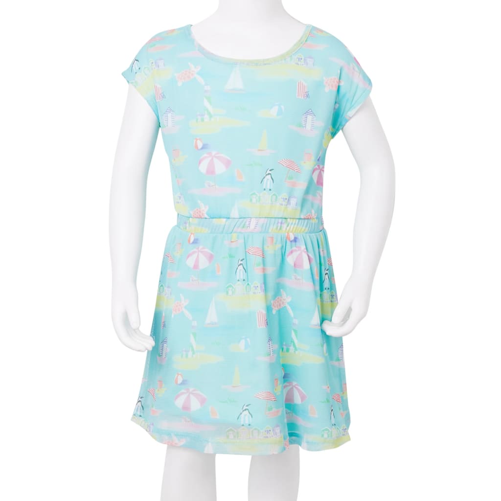 Robe pour enfant taille 92 bleu aigue-marine - 92 (1 5-2 ans) - number 8.