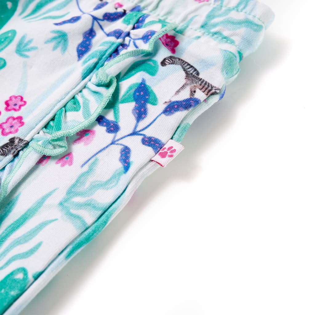 Short pour enfant taille 92 avec ficelle vert menthe foncé - 92 (1 5-2 ans) - number 4.