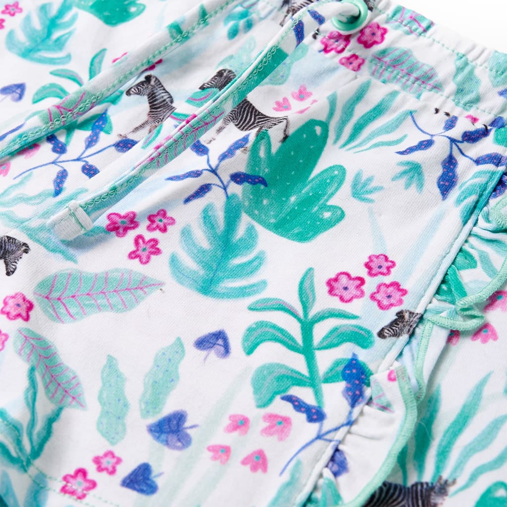 Short pour enfant taille 92 avec ficelle vert menthe foncé - 92 (1 5-2 ans) - number 5.