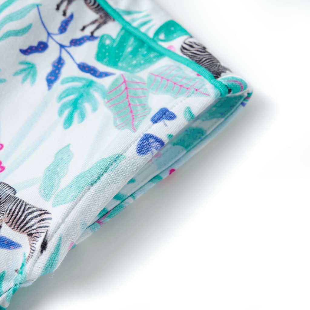 Robe pour enfant taille 92 écru et vert menthe foncé - 92 (1 5-2 ans) - number 4.