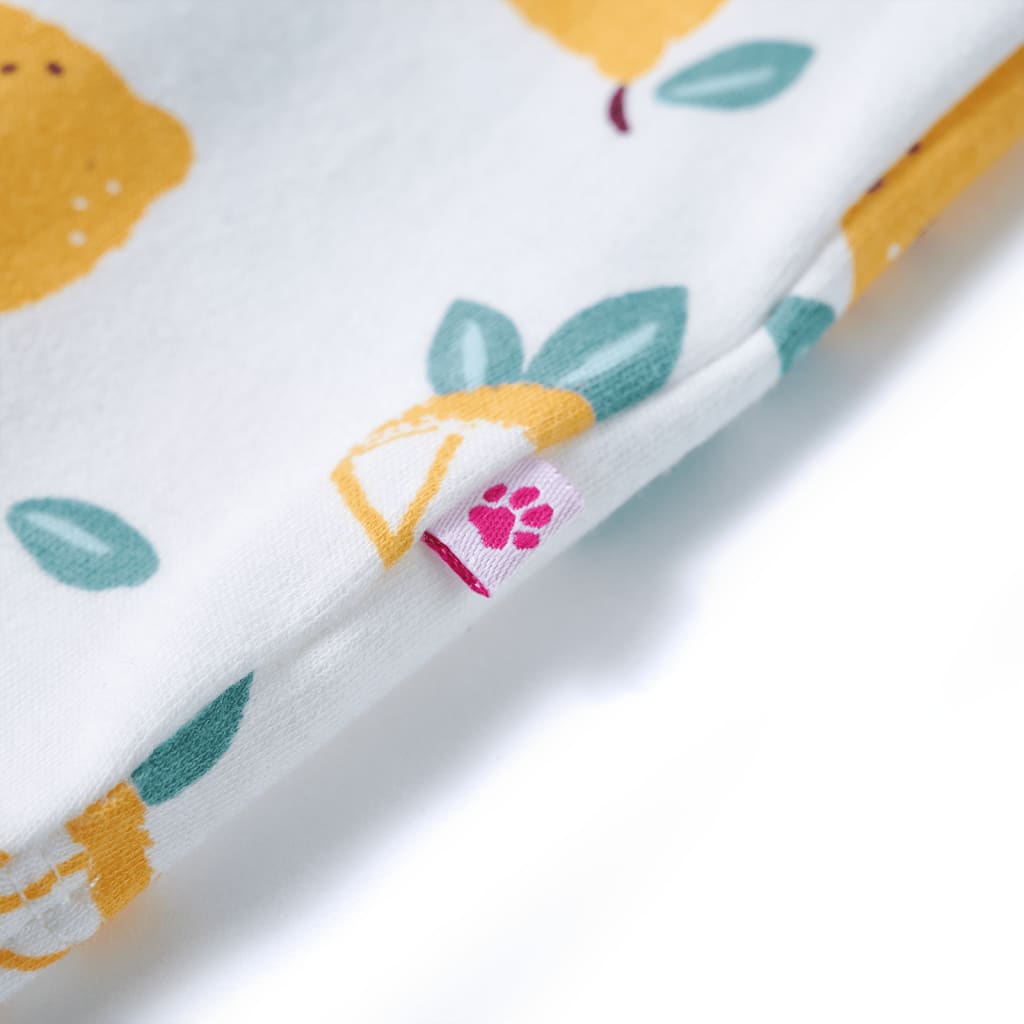 T-shirt pour enfant taille 92 bord noué couleur écru - 92 (1 5-2 ans) - number 4.