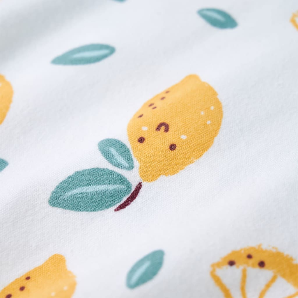 T-shirt pour enfant taille 92 bord noué couleur écru - 92 (1 5-2 ans) - number 6.