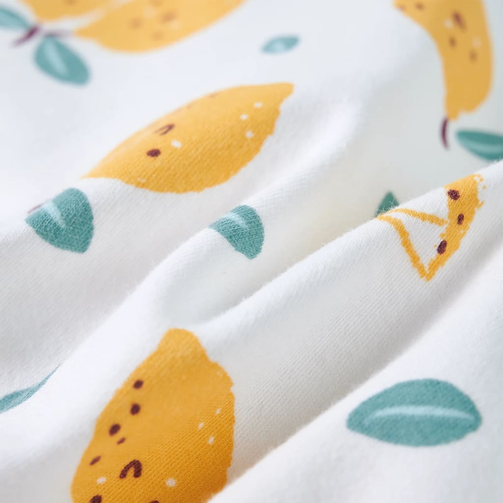 T-shirt pour enfant taille 92 bord noué couleur écru - 92 (1 5-2 ans) - number 7.