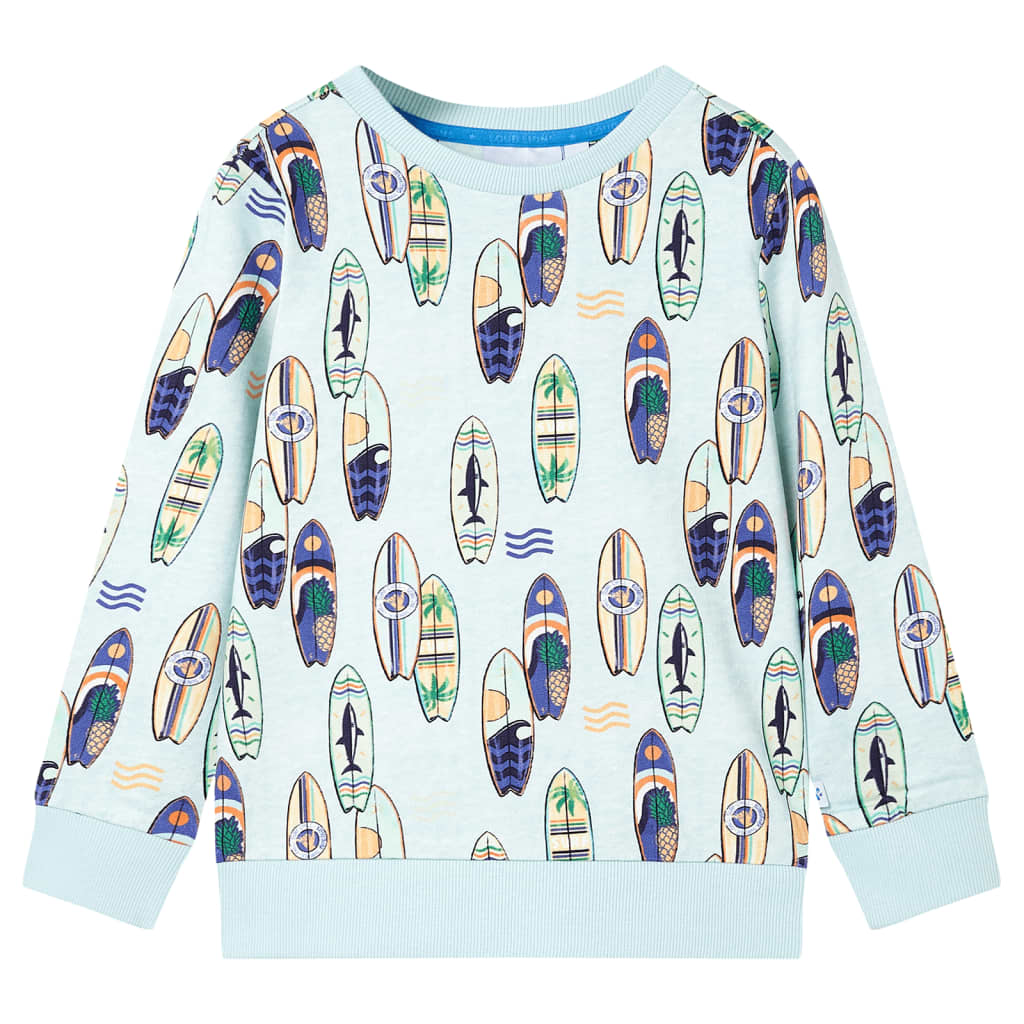 Sweat-shirt pour enfant taille 92 bleu chiné - 92 (1 5-2 ans) - number 1.