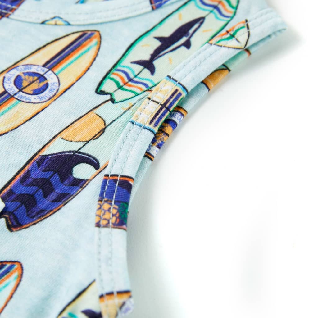 Débardeur pour enfant taille 92 bleu chiné - 92 (1 5-2 ans) - number 5.