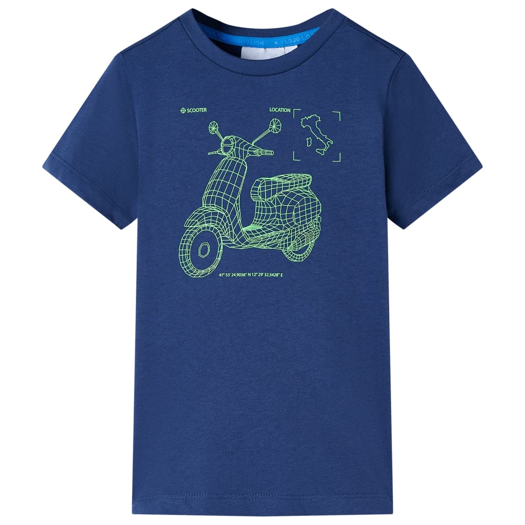 T-shirt pour enfant taille 92 bleu foncé - 92 (1 5-2 ans) - number 1.