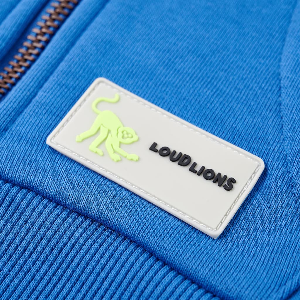 Sweat à capuche pour enfant taille 92 avec zip - bleu, 116 (5-6 ans) - number 6.