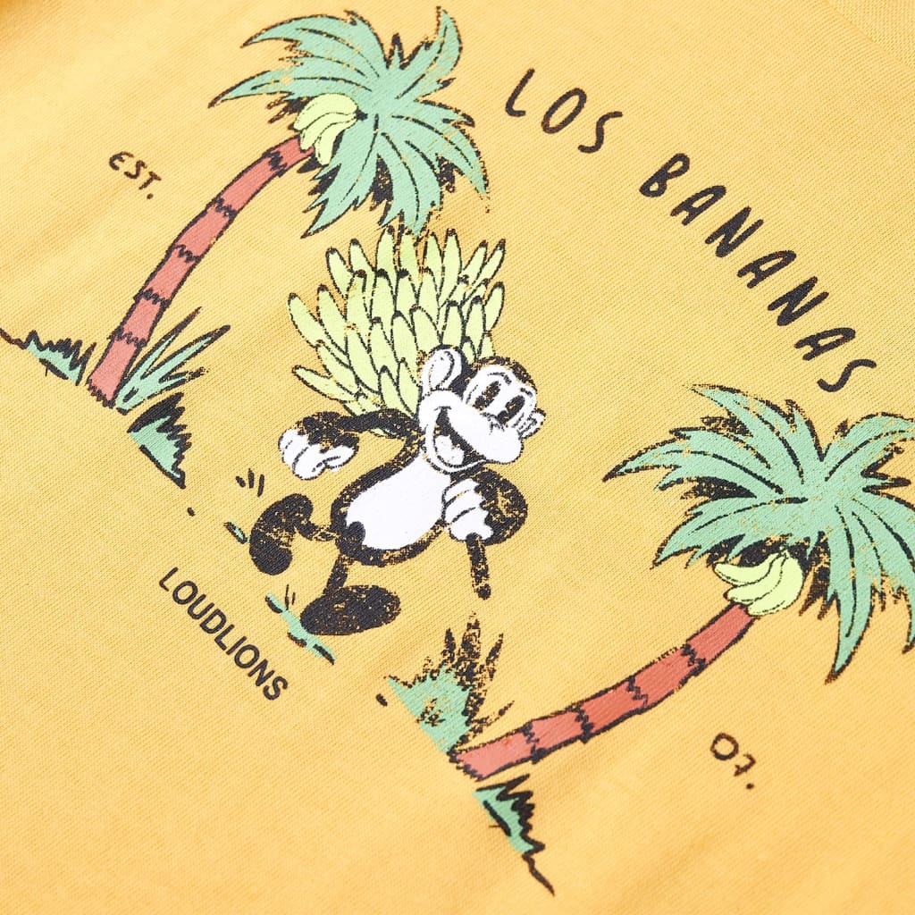 T-shirt pour enfant taille 92 jaune ocre clair - kaki, 104 (3-4 ans) - number 4.