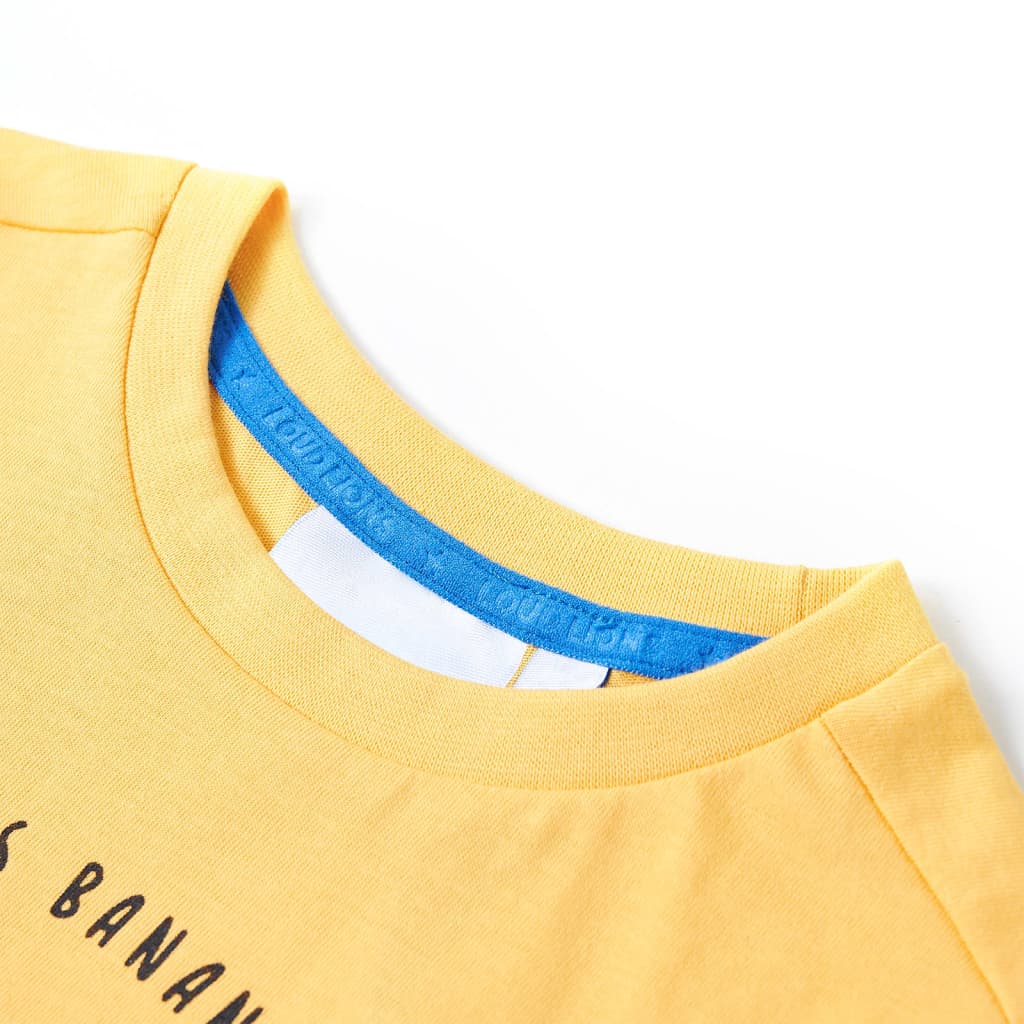 T-shirt pour enfant taille 92 jaune ocre clair - kaki, 104 (3-4 ans) - number 3.