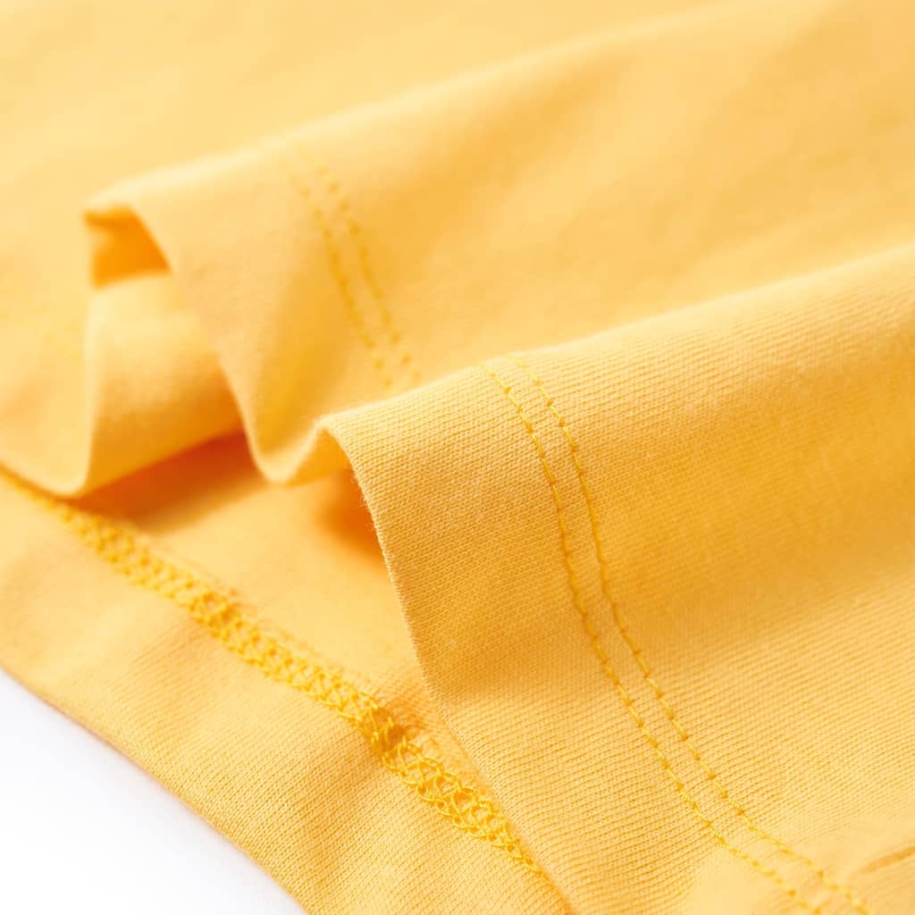 T-shirt pour enfant taille 92 jaune ocre clair - kaki, 104 (3-4 ans) - number 6.