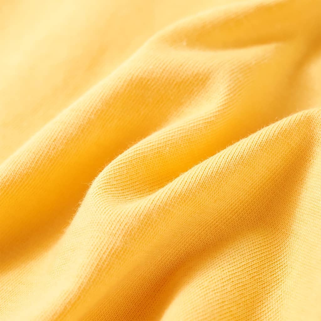 T-shirt pour enfant taille 92 jaune ocre clair - kaki, 104 (3-4 ans) - number 7.