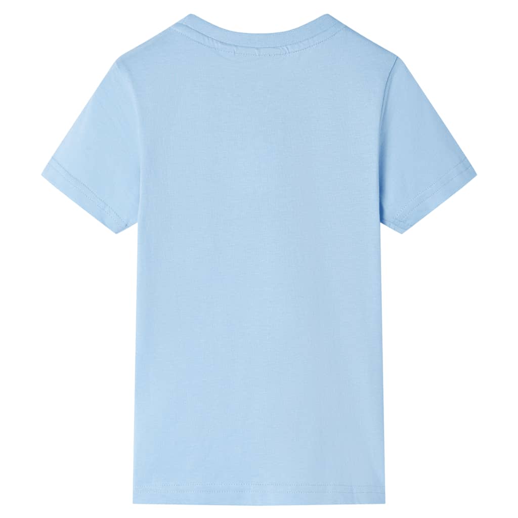 T-shirt manches courtes pour enfant taille 92 bleu clair - ocre, 140 (9-10 ans) - number 2.
