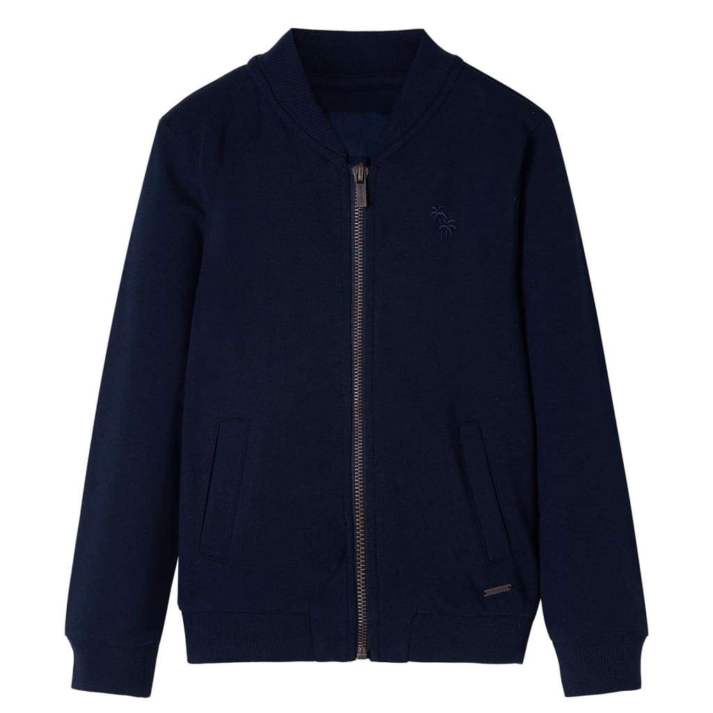 Sweat pour enfant taille 92 avec zip bleu marine - 92 (1 5-2 ans) - number 1.