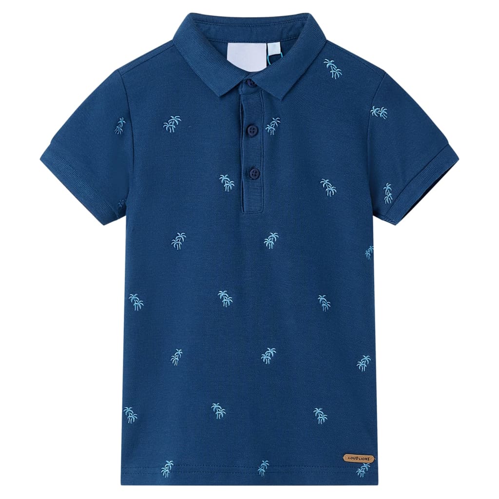 Polo pour enfant taille 92 bleu foncé - bleu, 116 (5-6 ans) - number 1.