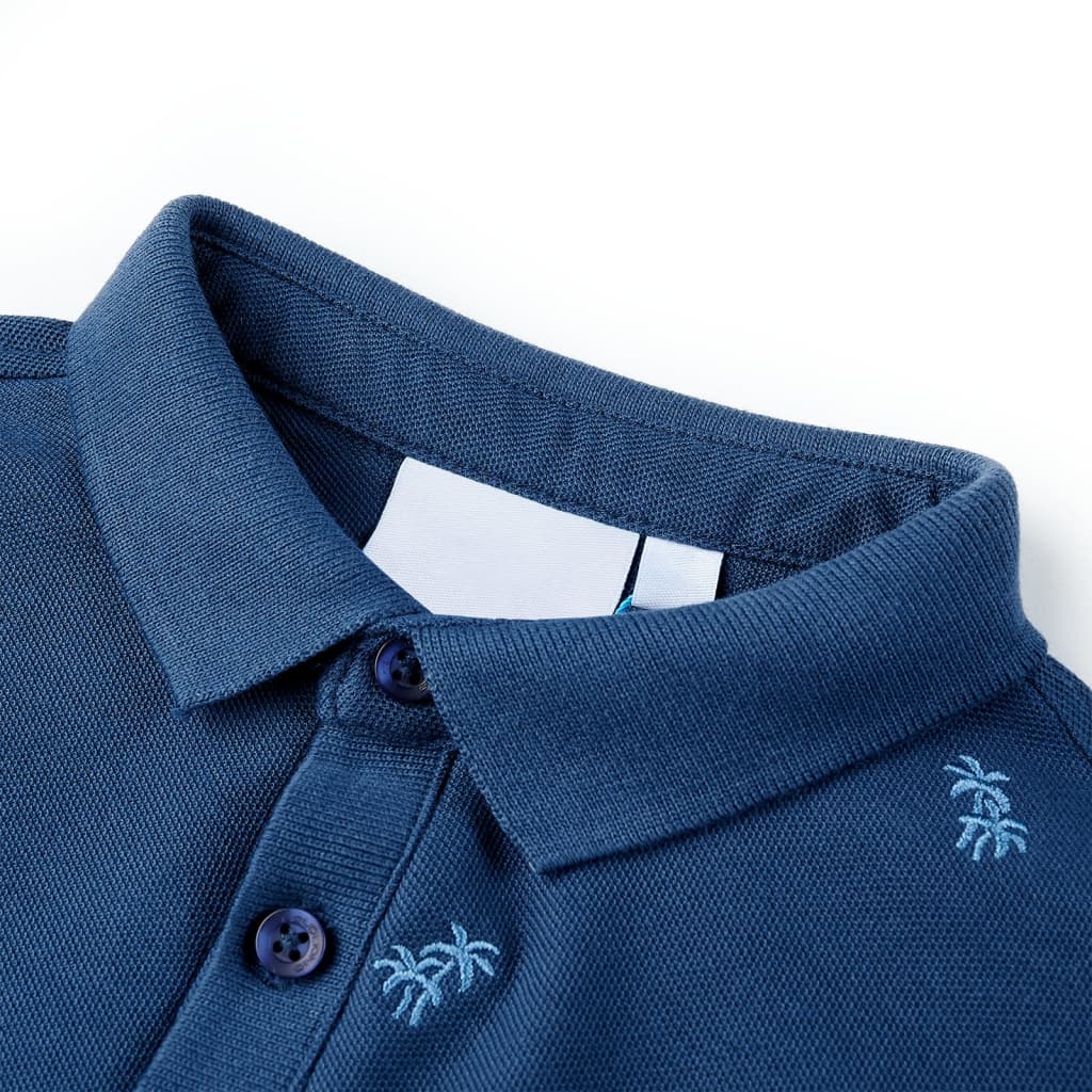 Polo pour enfant taille 92 bleu foncé - bleu, 116 (5-6 ans) - number 3.
