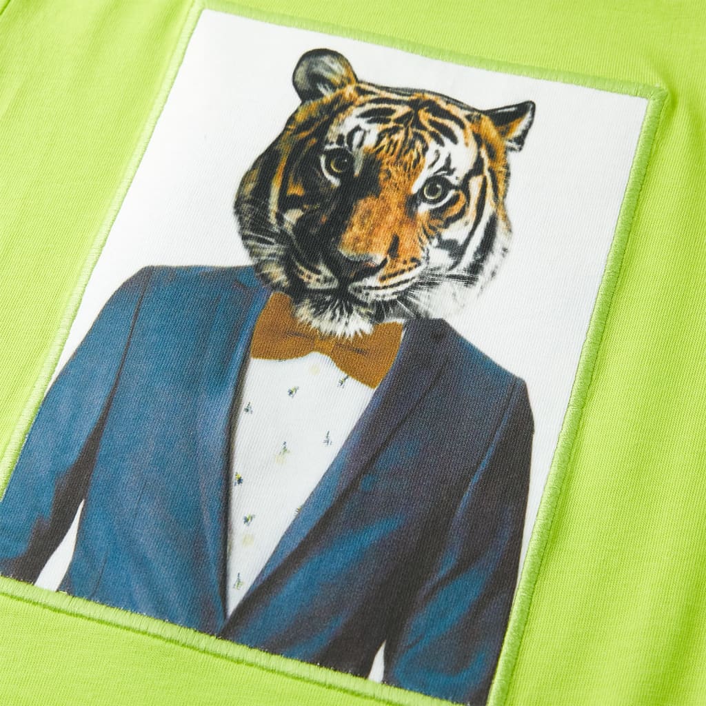 T-shirt à manches courtes pour enfant taille 92 - vert citron, 116 (5-6 ans) - number 4.