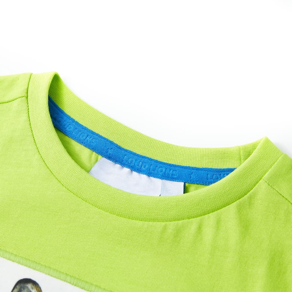 T-shirt à manches courtes pour enfant taille 92 - vert citron, 116 (5-6 ans) - number 3.