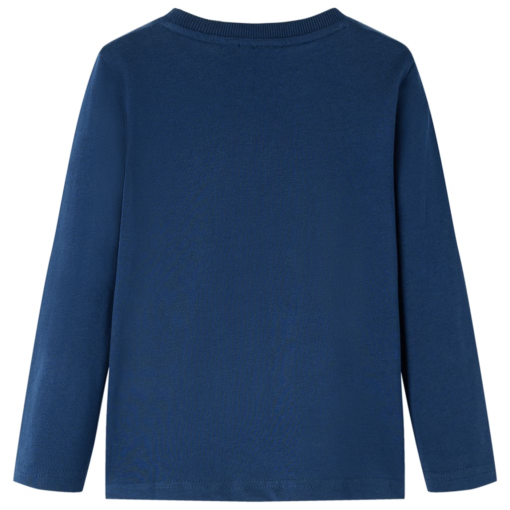 T-shirt manches longues pour enfant taille 92 - bleu marine, 92 (1 5-2 ans) - number 2.