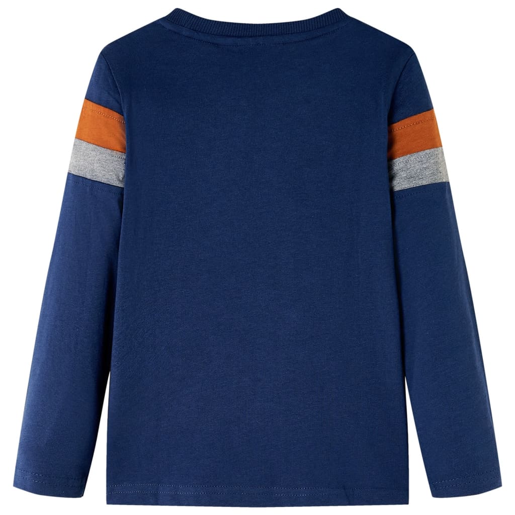 T-shirt manches longues pour enfant taille 92 bleu marine - 92 (1 5-2 ans) - number 2.
